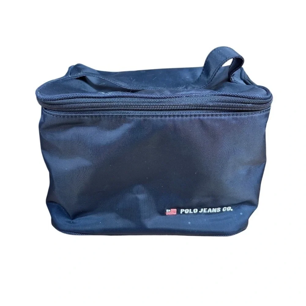 Polo Jeans Co.‎ Ralph Lauren Lunch Cooler Bag Navy Insulated Zip Top Handle